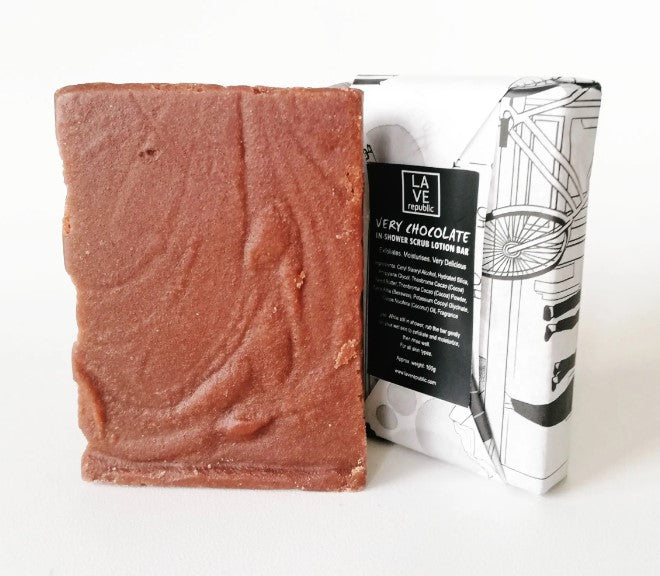 Lave Republic Very Chocolate In-Shower Scrub Lotion Bar